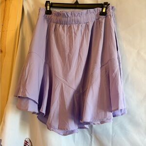 Elegant Lavender Women's High Low Shorts
